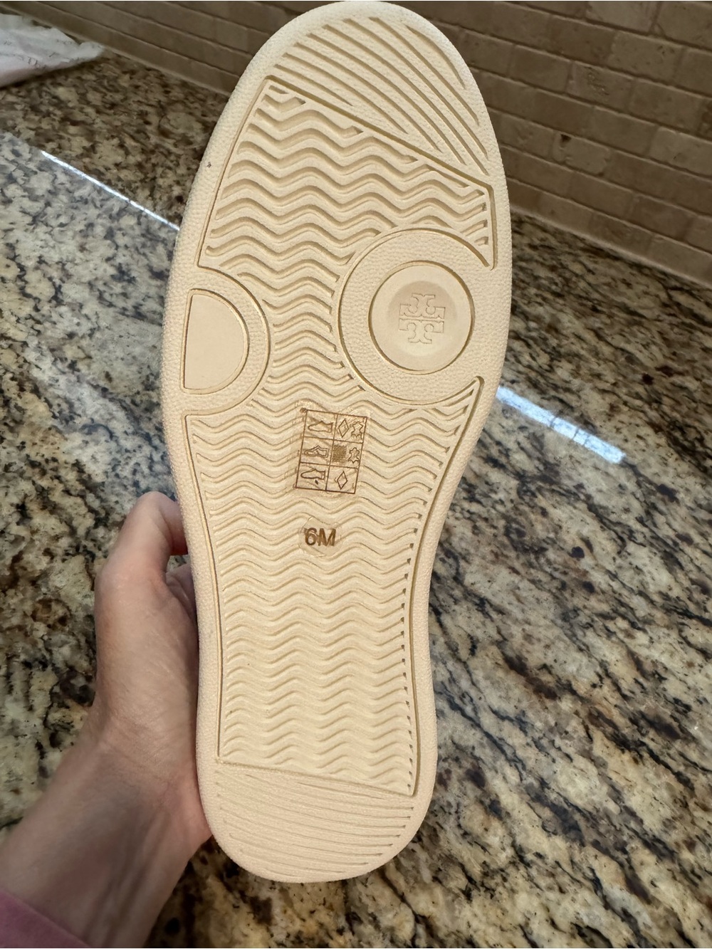 Tory Burch Metallic Silver Low-Top Logo Sneaker - Picture 5 of 8